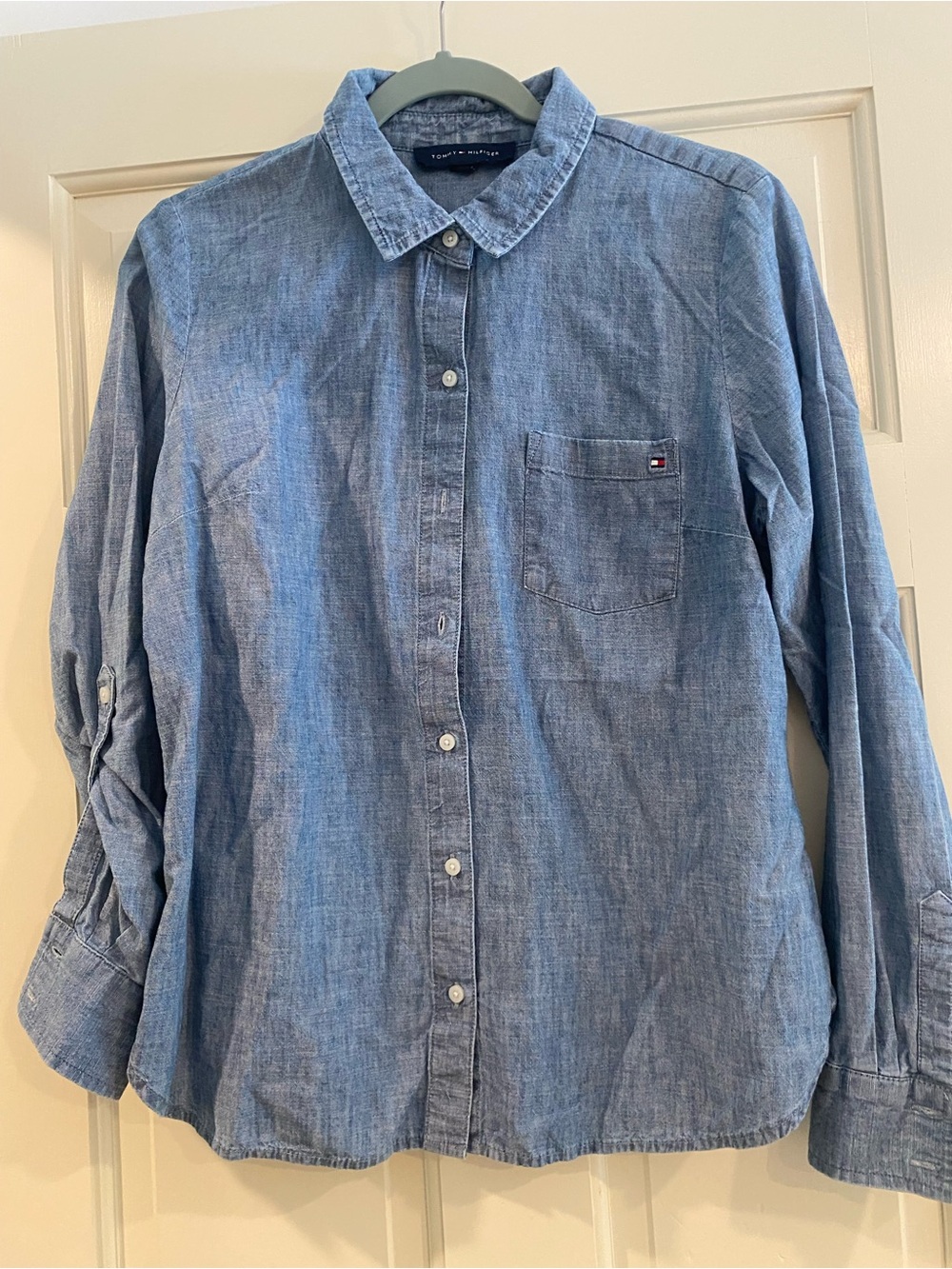 Tommy Hilfiger Light Blue Women's Chambray Button-Down Shirt